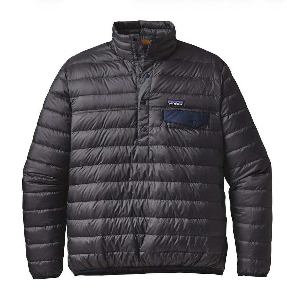 Patagonia gray puffer mens t snap